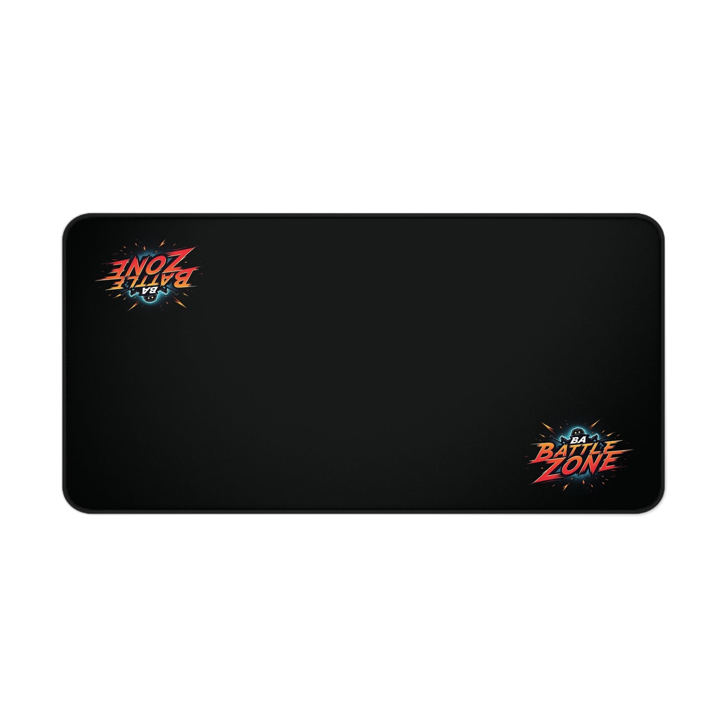 Desk Mat — BA BattleZone Gaming Desk Mat (Sleek Black, Logo Accent)