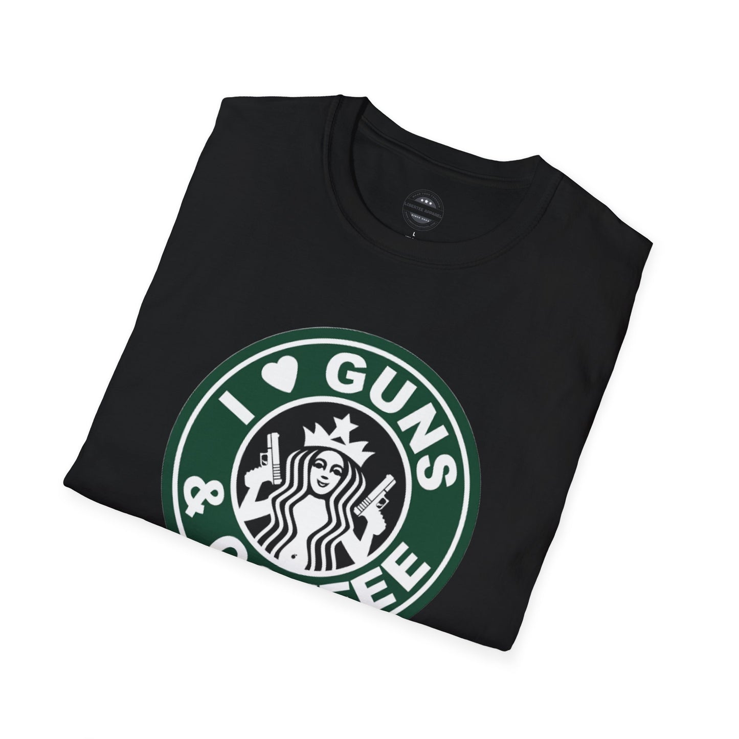 I Love Guns & Coffee Unisex Softstyle T-Shirt