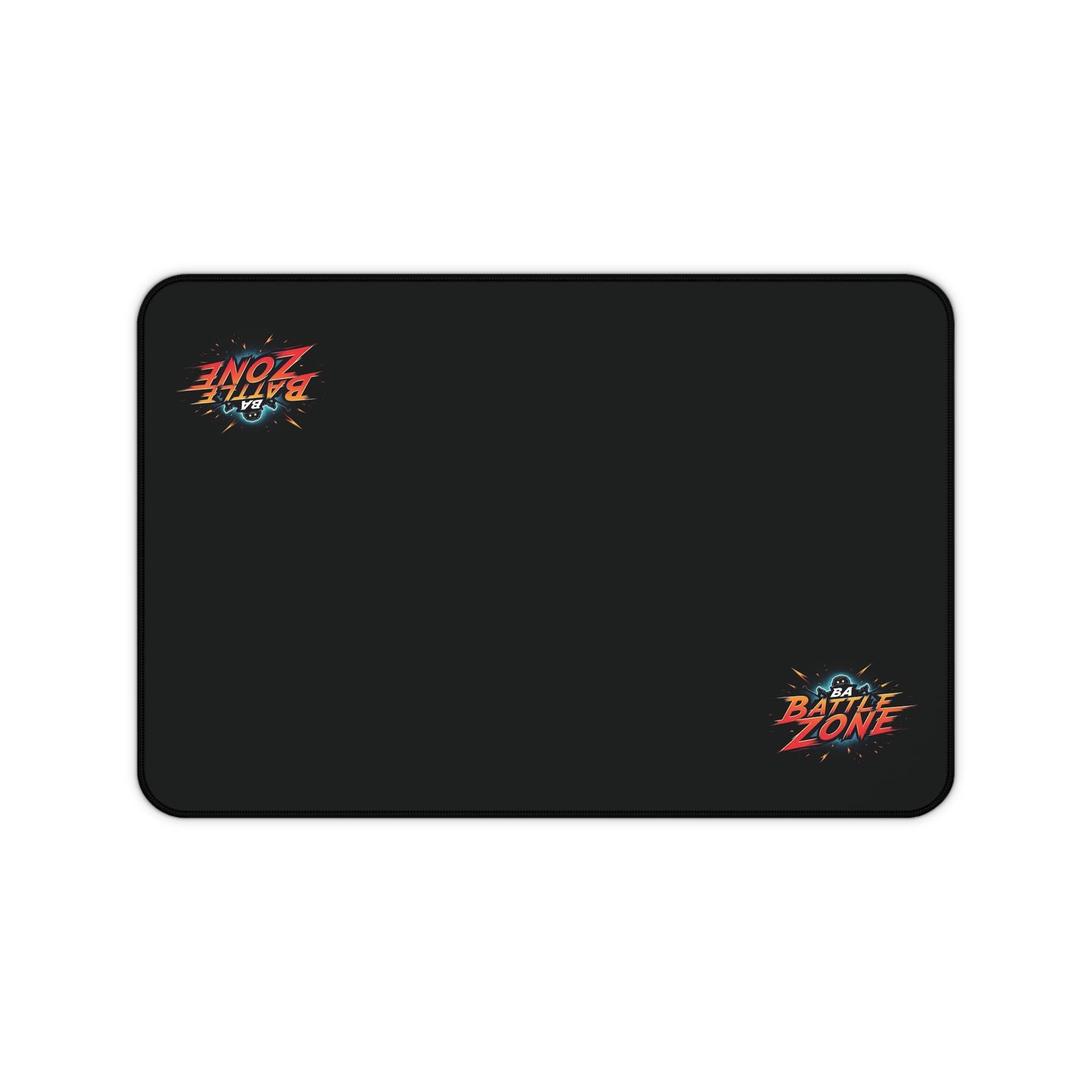 Desk Mat — BA BattleZone Gaming Desk Mat (Sleek Black, Logo Accent)