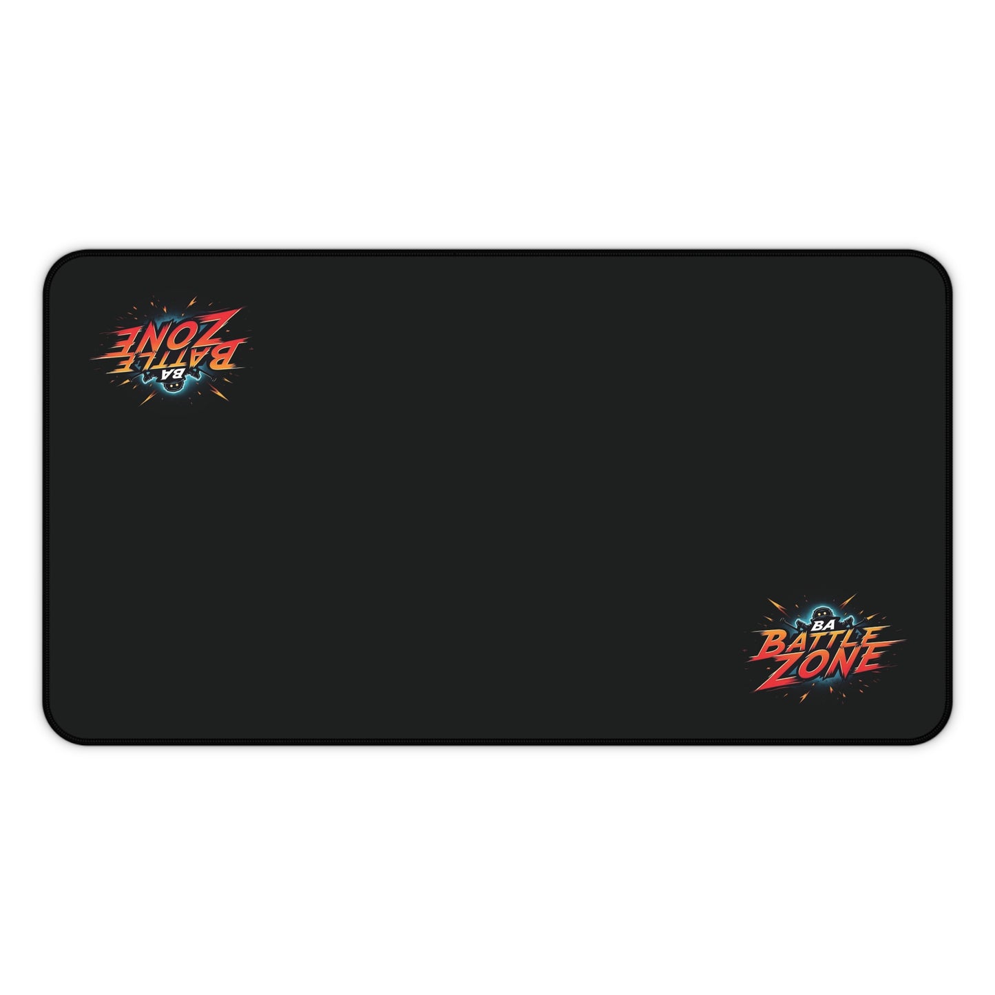 Desk Mat — BA BattleZone Gaming Desk Mat (Sleek Black, Logo Accent)