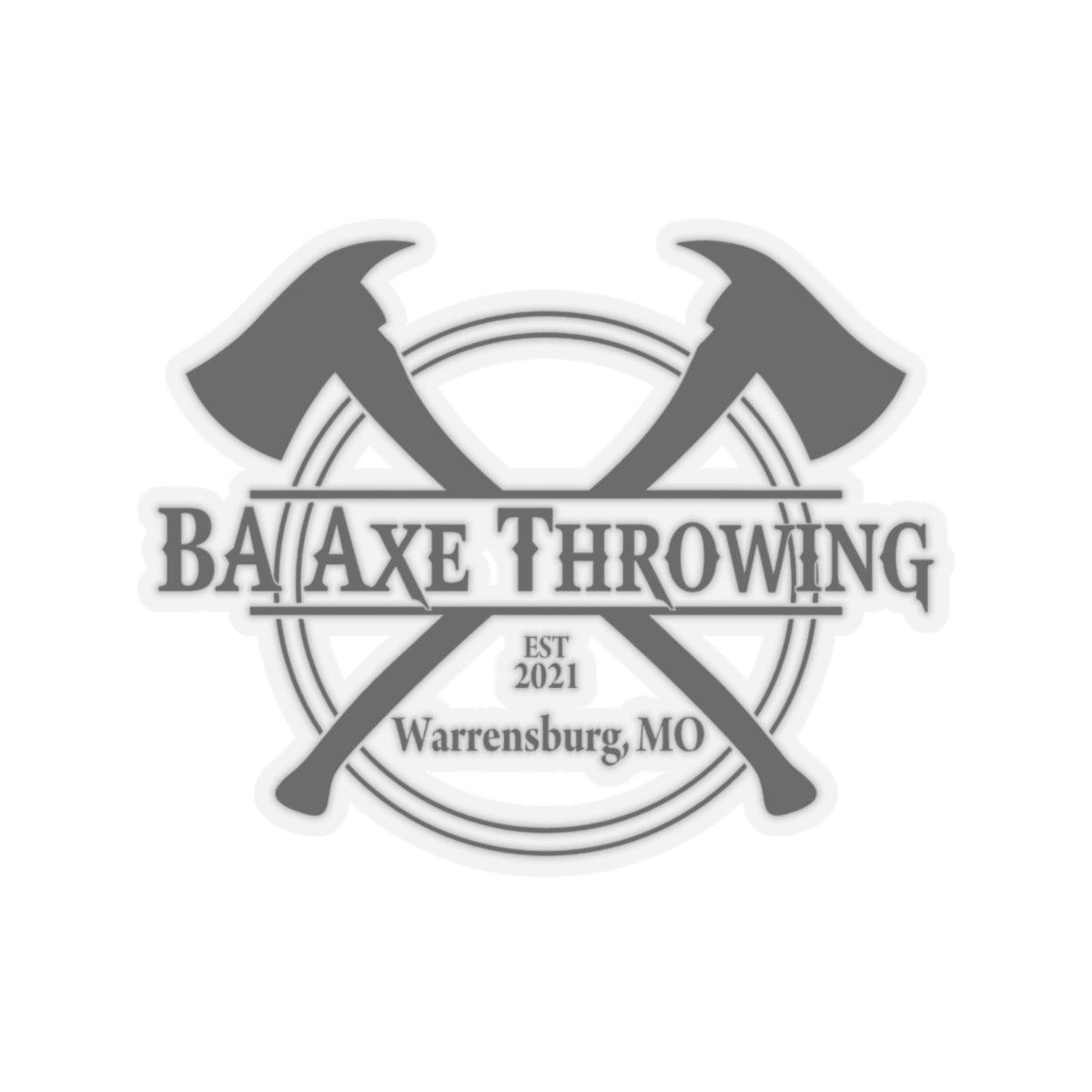 BA Axe Throwing Sticker